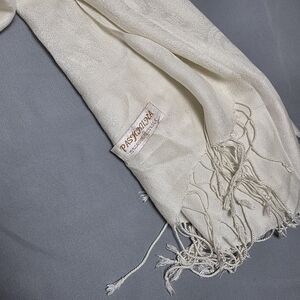 Pashmina Cashmere/Silk 75/25 Boho Chic Wedding Guest Neutral Minimalist Evening